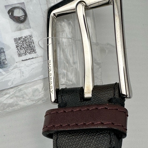 Burberry Canvas/Leather Belt with Silver Buckle main image 8